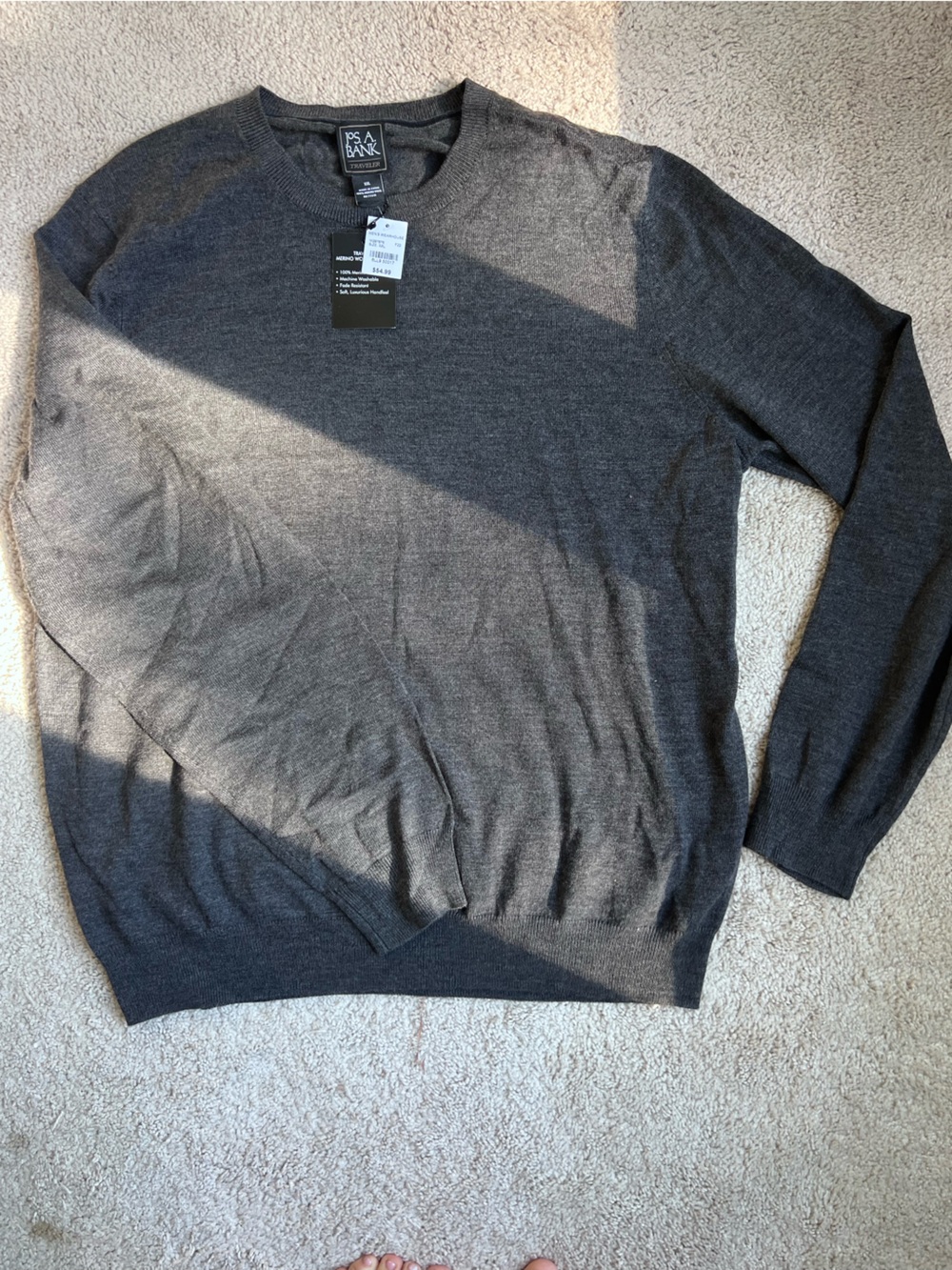 Jos. A. Bank Men's Dark Gray Crewneck Sweater